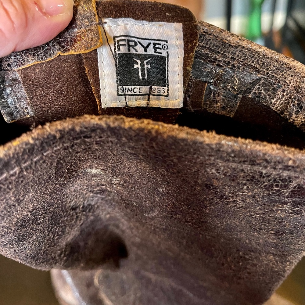 Frye Brown Leather Combat Boots - Picture 10 of 11